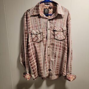 English Laundry Christopher Wicks Men's 2XL Button Up Dress Shirt Floral